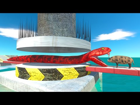 Hydraulic Press Trap Challenge 🚨 | Arbs - Animal Revolt Battle Simulator 🔥🌊🦖