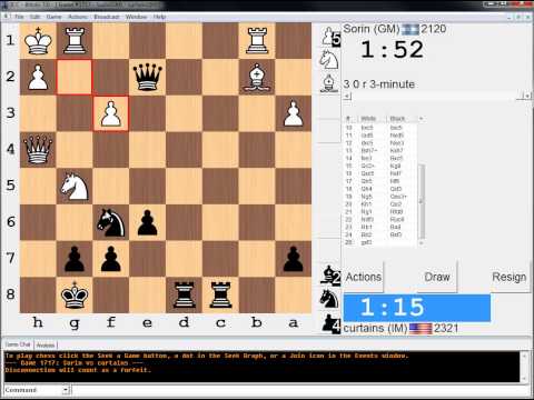 3 minute chess #141: GM Ariel Sorin vs IM Greg Shahade