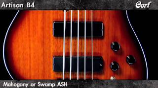 Video thumbnail for Cort Artisan B4 Bass Guitar with Bartolini Pickups by Cort Guitars and Basses