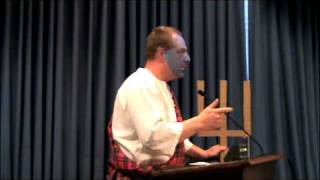 Eric Gorny as Braveheart at Buncombe commissioners meeting