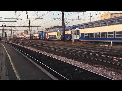 Passage Z5600/Z20500 POMU Ligne R à Villeneuve Saint Georges Le 17/10/2017