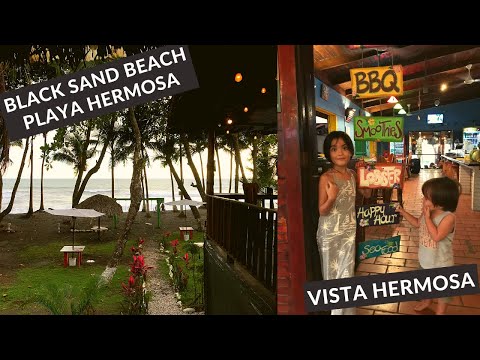 Black Sand Beach, Eating Out & Surfing Paradise in Costa Rica