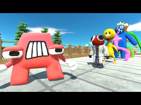 Alphabet A Pyramid Death Run - Animal Revolt Battle Simulator