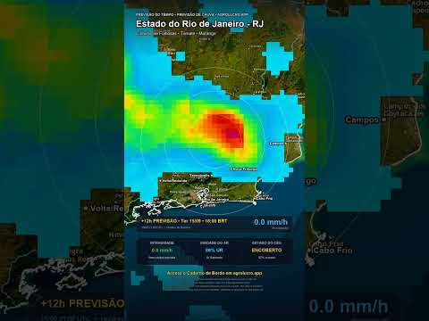 🚨 Radar Meteorológico Rio de Janeiro: Alerta de Chuva e Precipitação Hoje e Amanhã #Shorts