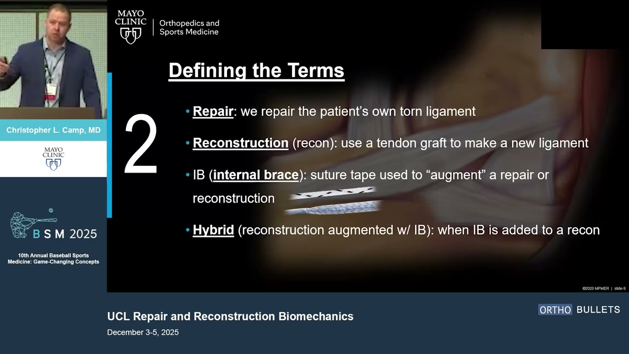 UCL Repair & Reconstruction Biomechanics_Christopher L. Camp MD