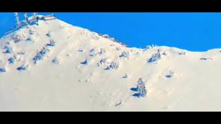 Sasquatch Traversing Deep Snow near Wasatch Mountain Peak