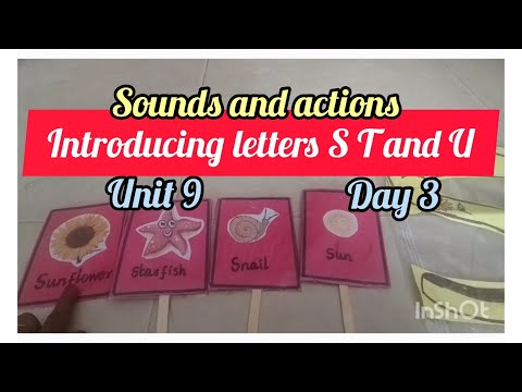 Unit 9/Day 3 Introduction of letters S T and U with sounds and action/English Ennum Ezhuthum