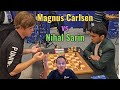 The first ever encounter between Magnus Carlsen and Nihal Sarin | World Blitz 2023