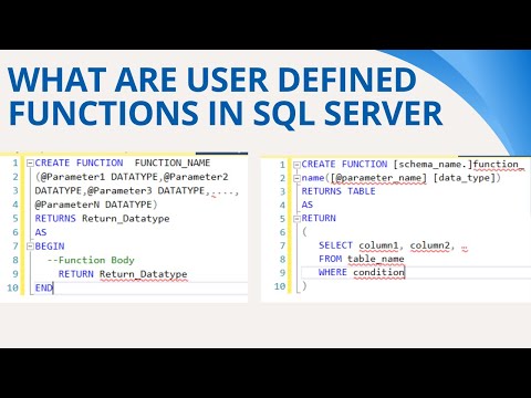 Sql Server User Defined Functions