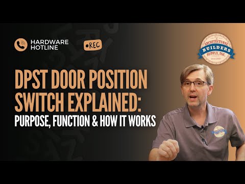 DPST Door Position Switch Explained: Purpose, Function & How It Works