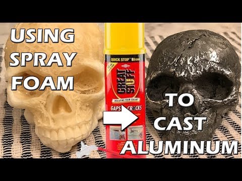Lost Foam Casting an Aluminum Skull Using Spray Foam