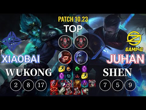 ES Xiaobai Wukong vs OZ Juhan Shen Top - KR Patch 10.23