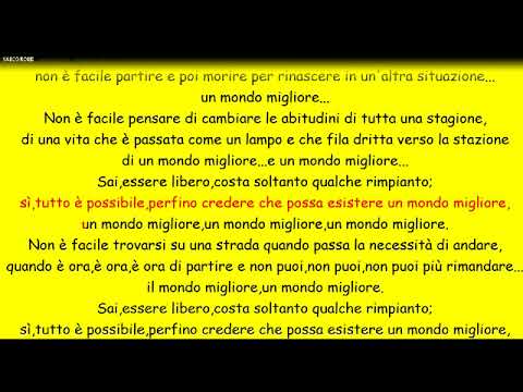 VASCO ROSSI Un mondo migliore con testo