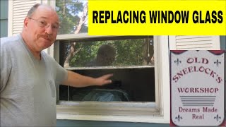 REPLACING GLASS IN A WOODEN WINDOW Pt 1 REMOVING THE GLASS