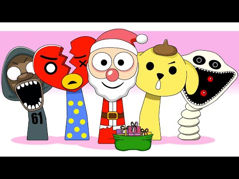 Sprunki OC All Phase Compilation: Santa Claus, BT21 TaTa, Angela, Tina Templeton |Sprunki Incredibox