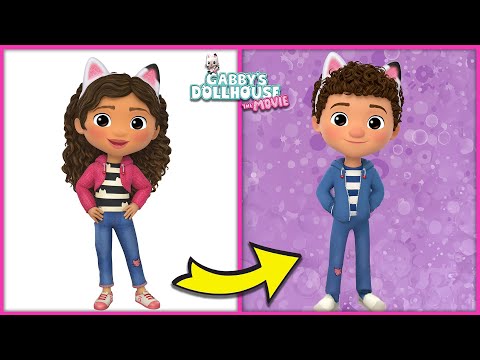 Gabby Dollhouse  Gender Swap 🐱🔁 | Gabby, DJ Catnip, Pandy Paws, Vera