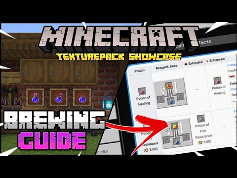 ✓ How To Make Potions In Minecraft Bedrock 1.16+ with Crafting Recipes! Brewing Guide Texturepack