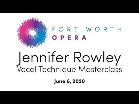 Jennifer Rowley Vocal Technique Masterclass Hosted by Fort Worth Opera.