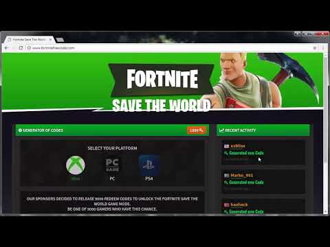 FORTNITE SAVE THE WORLD REDEEM CODE *FREE*- [ PS4...