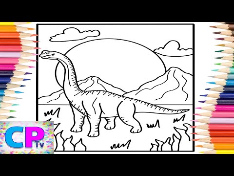 Brachiosaurus Coloring Pages/Dinosaurs Coloring/Marin Hoxha & Caravn - Eternal [NCS Release]