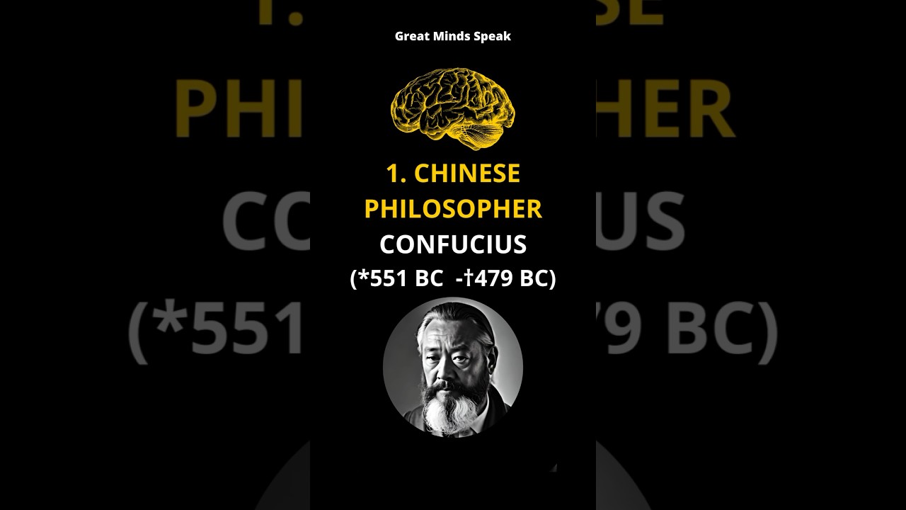 1. Chinese Philosopher Confucius | #shorts | Great Minds Speak