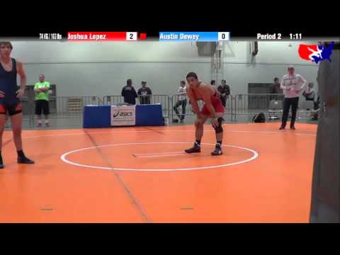 Joshua Lopez vs. Austin Dewey at 2013 Junior Nationals - FILA - FS