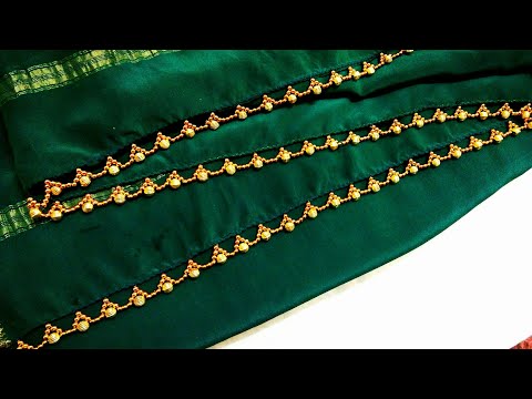 border design for saree, Duppatta and blouses //beads color fade information // Nandana creations //