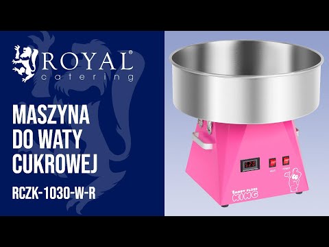 Video - Maszyna do waty cukrowej - 52 cm - różowa