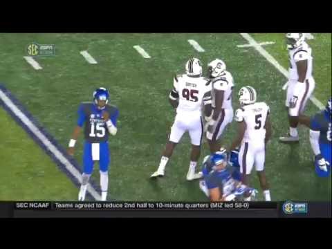 2016 USC vs Kentucky - Dante Sawyer Tackle for Loss