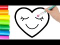 How to draw heart for kids