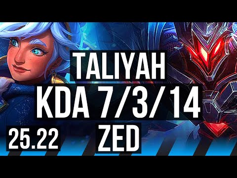 TALIYAH vs ZED (MID) | KR Grandmaster | 25.22