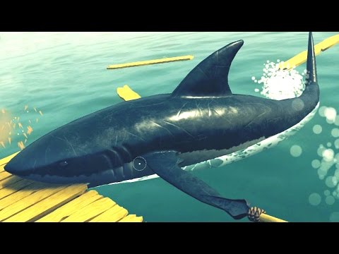 SHARK ATTACKIN' ME RAFT!!! - Raft