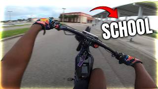 i took my surron to school.