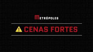 Momento em que rojão atinge e mata mulher em Praia Grande no réveillon.