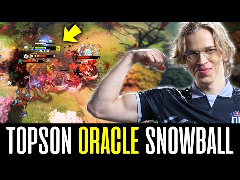 TOPSON -- SNOWBALLING enemies using SUPPORT HERO "ORACLE" DOTA 2