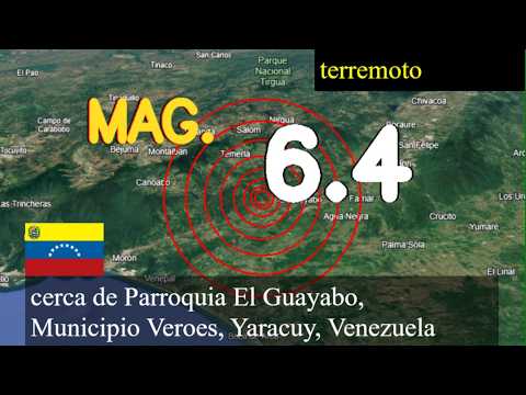 😱🚨  Terremoto cerca de Parroquia El Guayabo, Municipio Veroes, Yaracuy, Venezuela actualizaciones en
