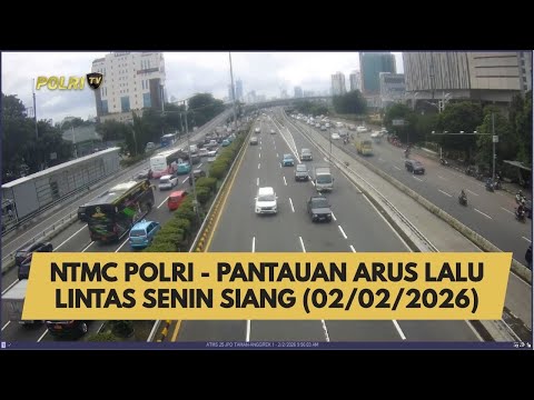 NTMC POLRI - PANTAUAN ARUS LALU LINTAS SENIN SIANG (02/02/2026)