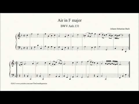 Bach, Air in F major, BWV Anh 131, Harpsichord