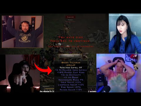 D2R CLIPS #16 - HC DEATHS GALORE, SERVERS STILL HORRIBLE, ROLLING PERFECT GRIEF, HIS FIRST SOJ EVER!