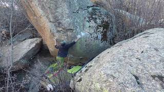 Video thumbnail de Problem 31b (Baleine), 7b+. Targasonne