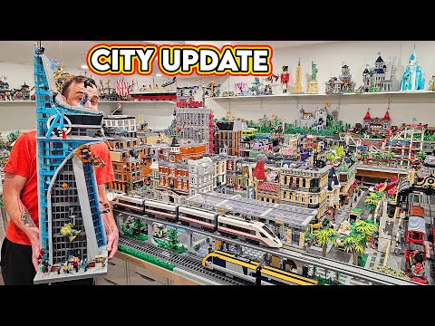 LEGO City Update Placing the AVENGERS TOWER!