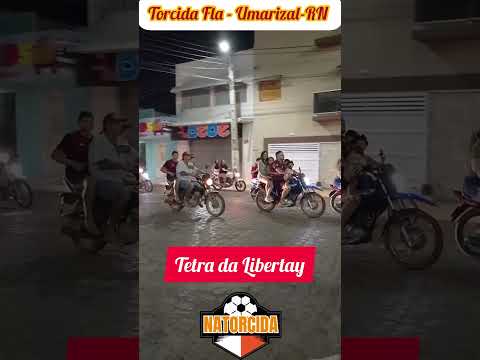 Torcida do Flamengo faz festa pelas Ruas de Umarizal-RN. Treta da Libertadores 🔝. #flamengo #tetra