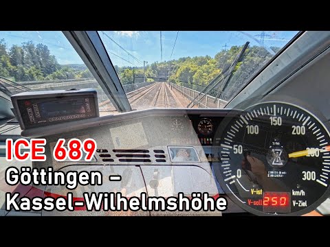Mit 250 km/h durch die Kasseler Berge | ICE 689 Göttingen - Kassel-Wilhelmshöhe | ICE 2-Mitfahrt