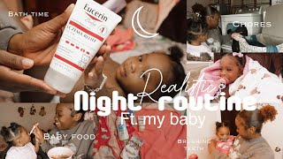 *Realisitc* SOLO MOMMY NIGHT ROUTINE ☾  | SAHM W/ ONE YEAR OLD BABY!! (Vlog)