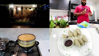 Making Maangchi's Chicken Mandu - Dinner Vlog - Chicken Momo's Recipe - Chicken Dumplings Recipe