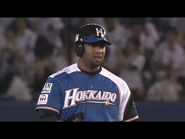 6回表 ファイターズ・ミランダにタイムリー2塁打!! マリーンズ先発・藤岡をKO 2014/7/5 M-F