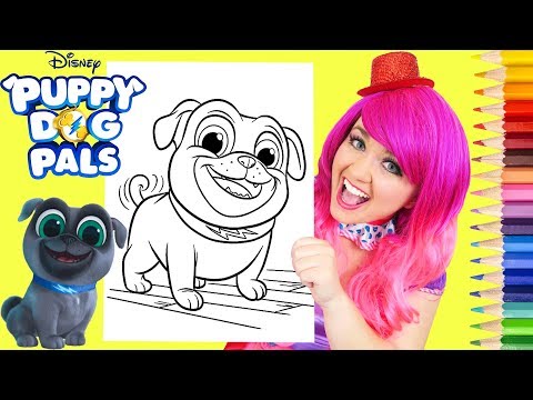 Coloring Puppy Dog Pals Bingo Coloring Book Page Prismacolor Pencils | KiMMi THE CLOWN Video
