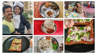 Brown Bread Pizza @ Home, Liya School Animal & Activities, Full Day Vlog