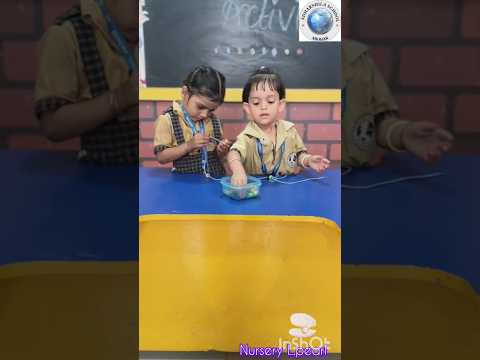 Our tiny learners had a wonderful time exploring the world of colors through the Beading Activity.