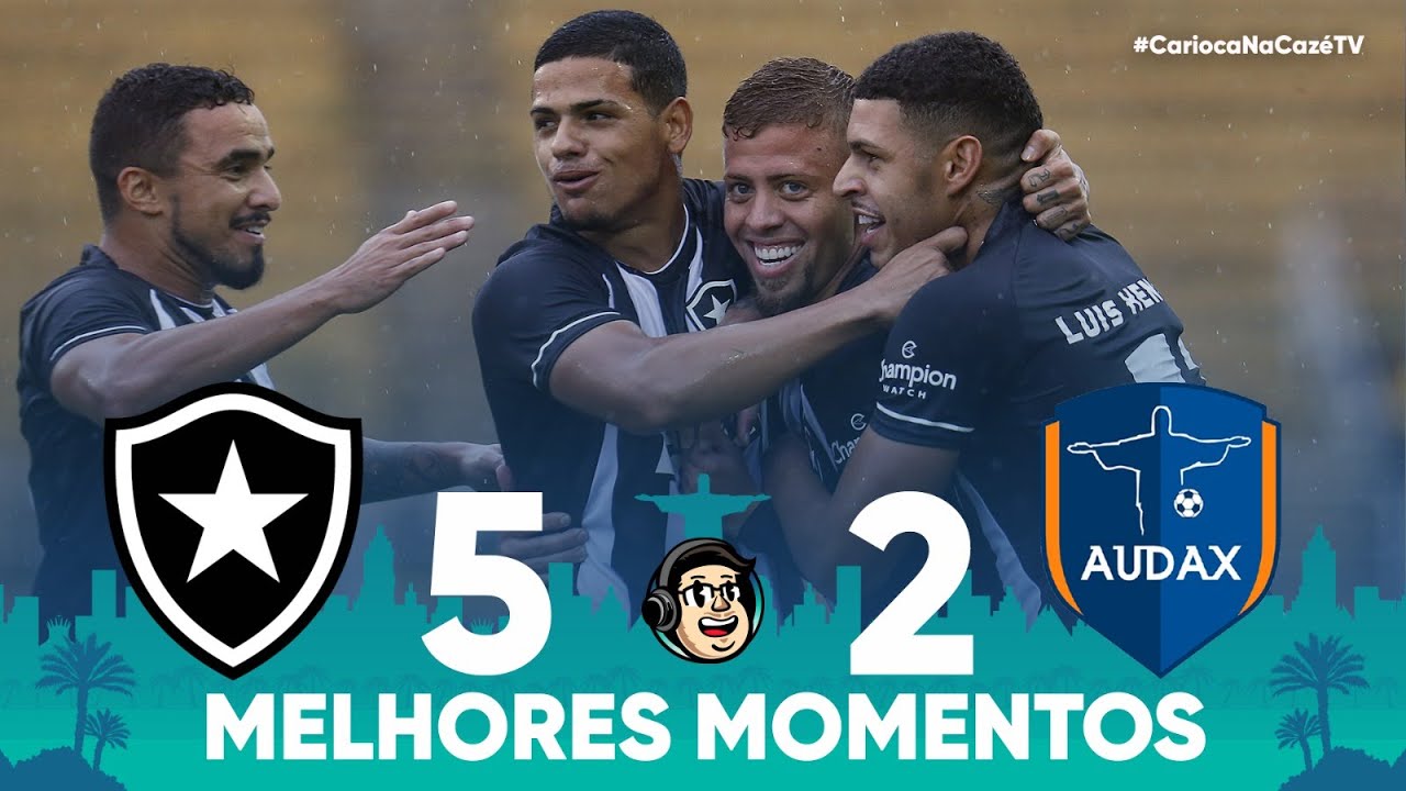 VÍDEO | Gols e melhores momentos da goleada do Botafogo sobre o Audax na final da Taça Rio